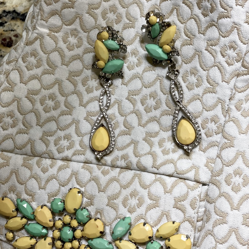 Beautiful Yellow and Green Earrings